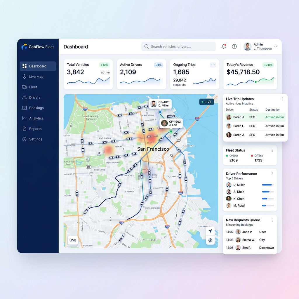 Taxi Booking Dashboard